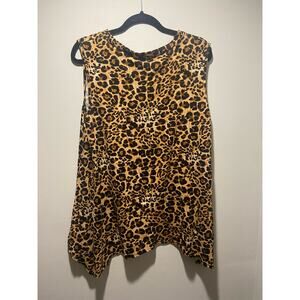 Cream n Sugar leopard print tank top
